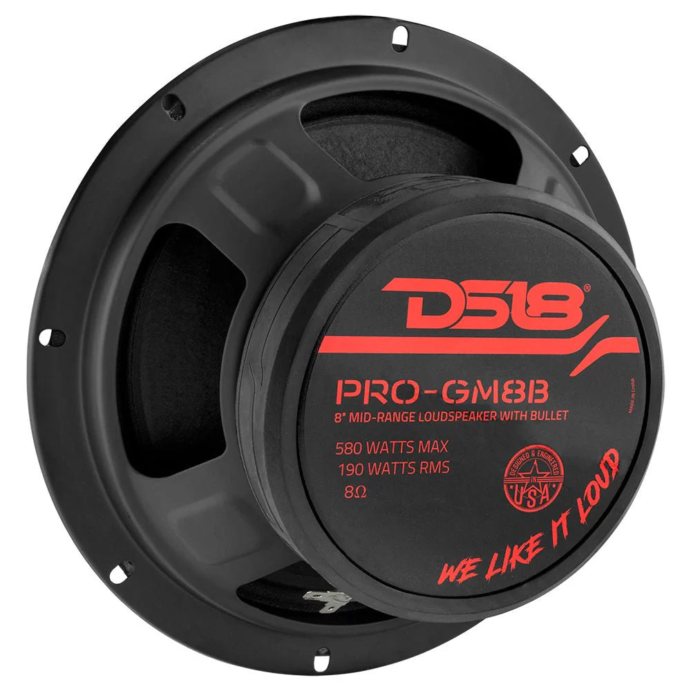 DS18 PRO-GMB 8" MidRange Loudspeaker with Bullet 4 or 8 ohm