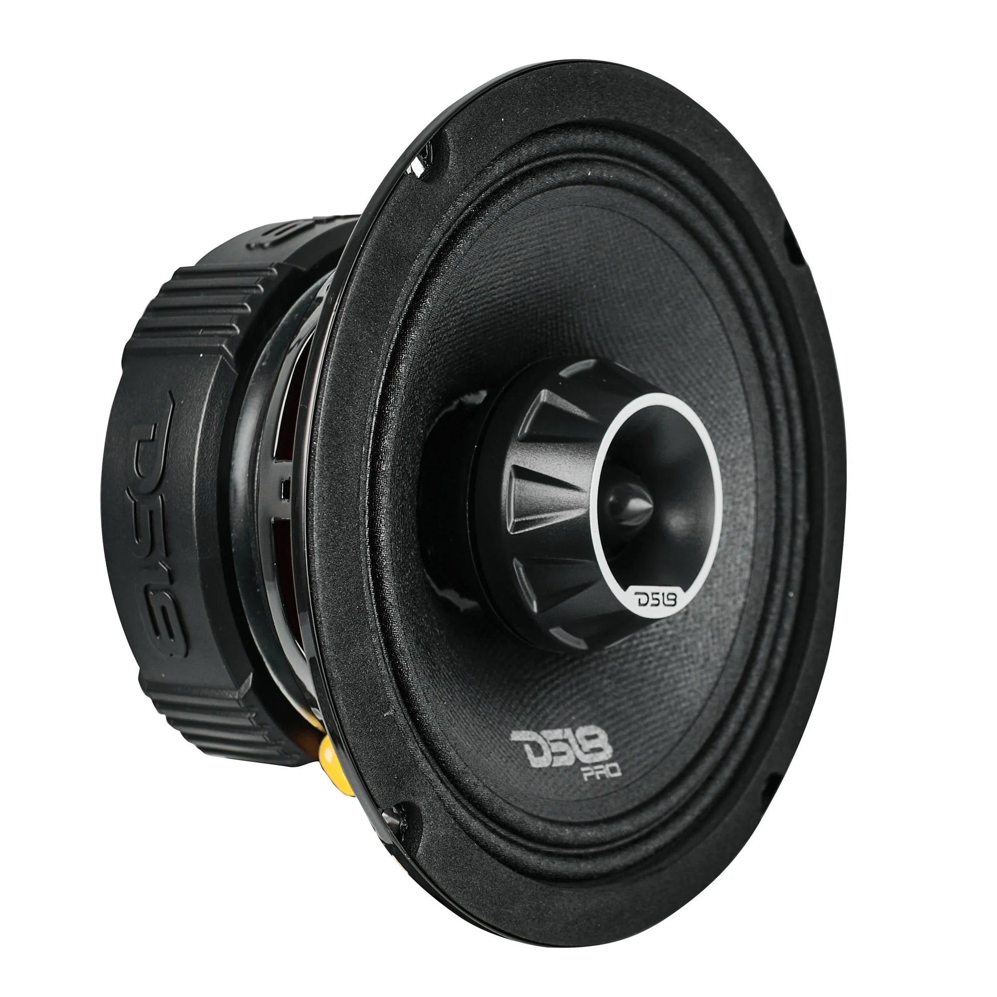 DS18 PRO-ZT 6.5" Coaxial Mid-Range Loudspeaker with Water-Resistant Cone Built-in Bullet Tweeter and Grill | 225W RMS 4-Ohm
