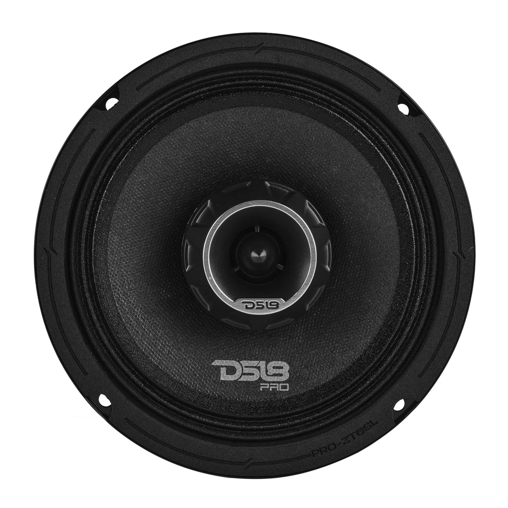 DS18 PRO-ZT 6.5” Slim Coaxial Mid-Range Loudspeaker with Water-Resistant Cone Built-in Bullet Tweeter | 200W RMS 4-Ohm