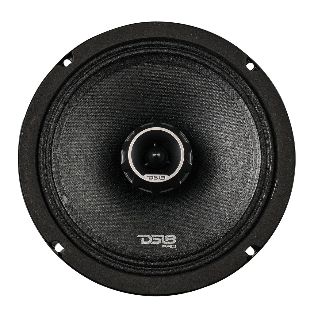 DS18 PRO-ZT 8" Coaxial Mid-Range Loudspeaker with Water-Resistant Cone Built-in Bullet Tweeter and Grill | 275W RMS 4-Ohm