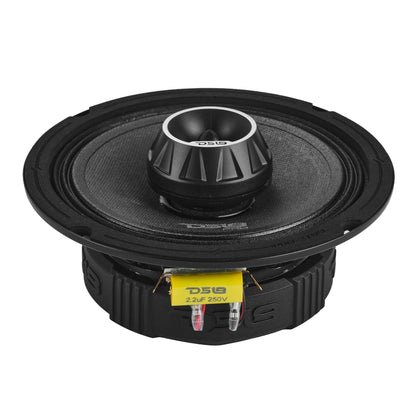 DS18 PRO-ZT 6.5” Slim Coaxial Mid-Range Loudspeaker with Water-Resistant Cone Built-in Bullet Tweeter | 200W RMS 4-Ohm