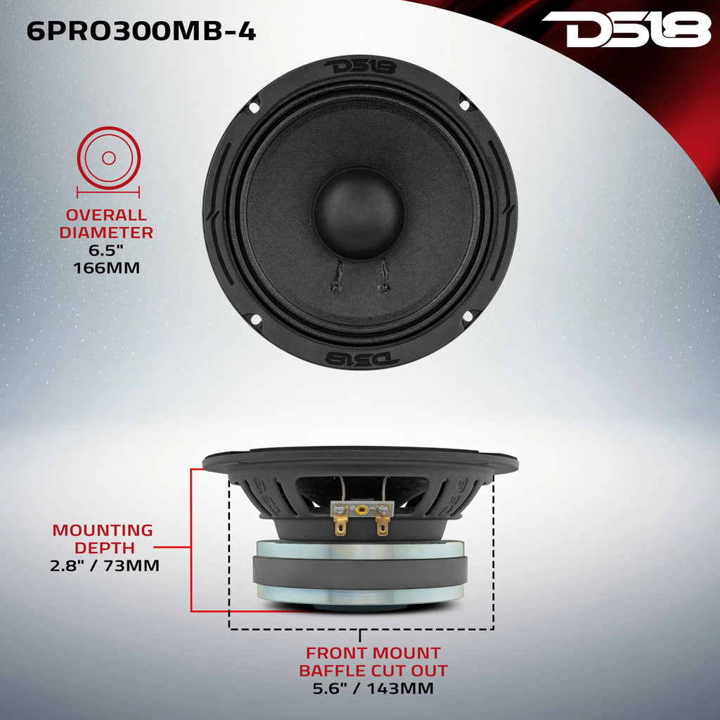DS18 6.5" Mid-Bass Loudspeaker 150 Watts Rms
