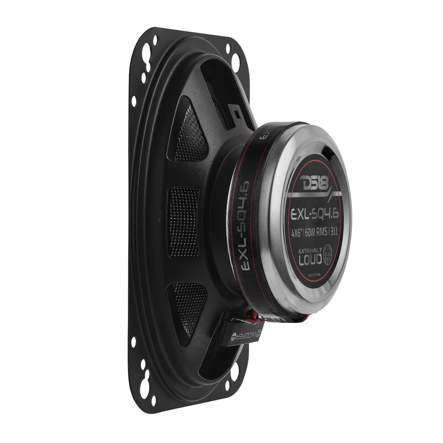 DS18 EXL 4x6” 2-Way Coaxial Speaker with Fiber Glass Cone | 60W RMS 3-Ohm