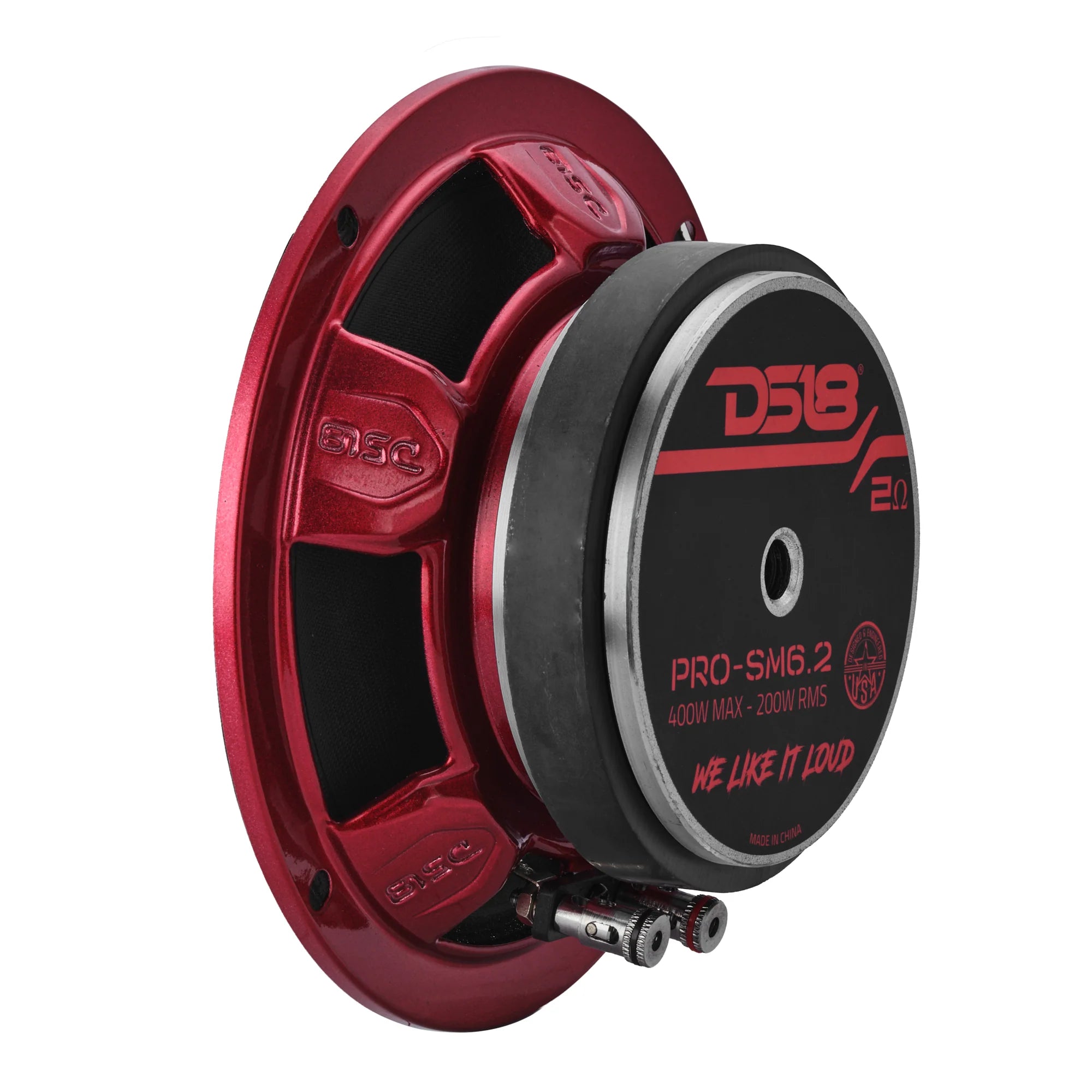 DS18 PRO 6.5" Slim Mid-Range Loudspeaker with Water-Resistant Cone | 200W RMS 2-Ohm