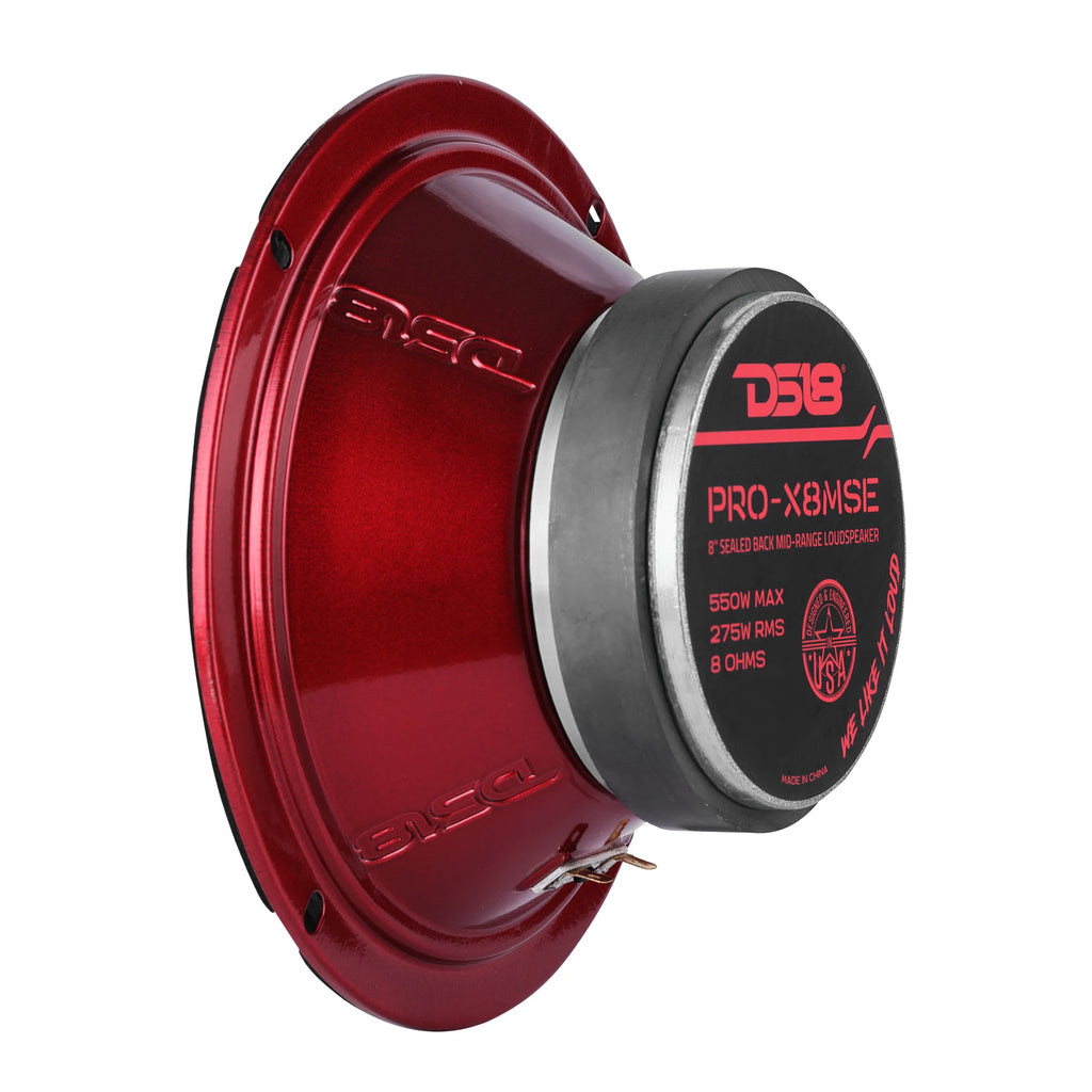 DS18 PRO-X 8" Sealed Back Mid-Range Loudspeaker 275 Watts Rms 8-Ohm