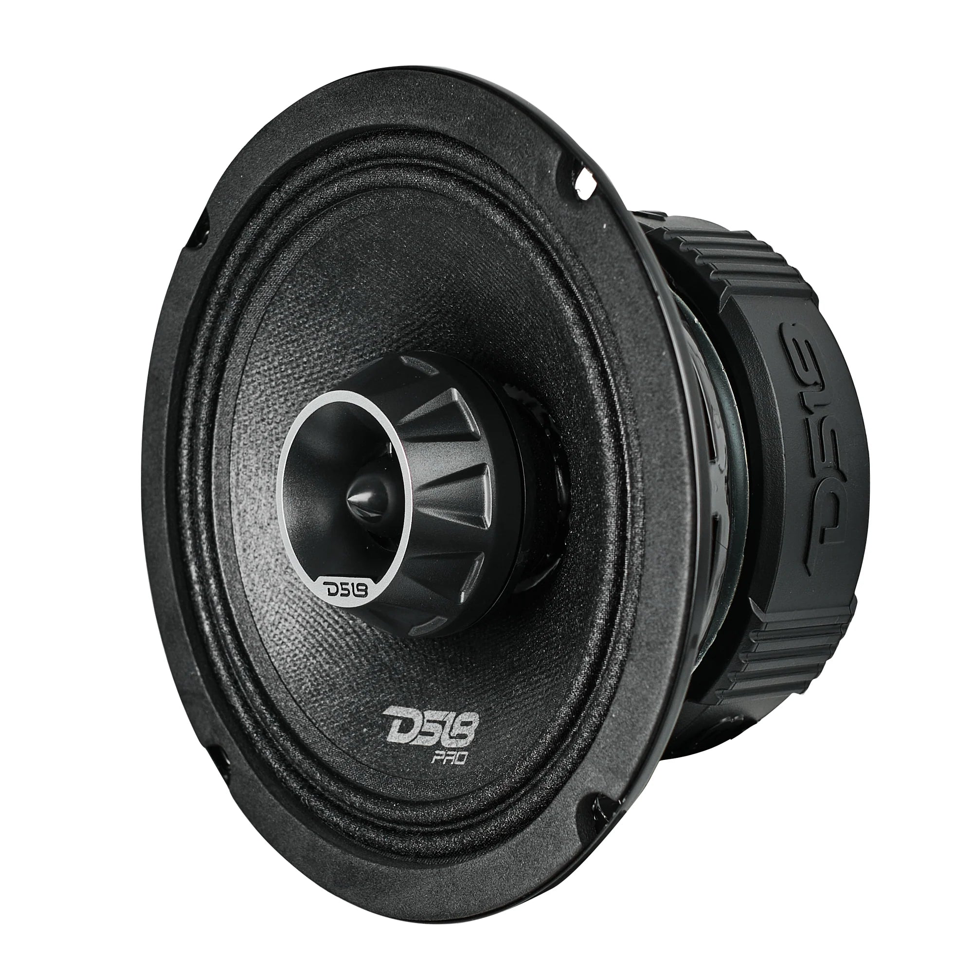 DS18 PRO-ZT 6.5" Coaxial Mid-Range Loudspeaker with Water-Resistant Cone Built-in Bullet Tweeter and Grill | 225W RMS 4-Ohm