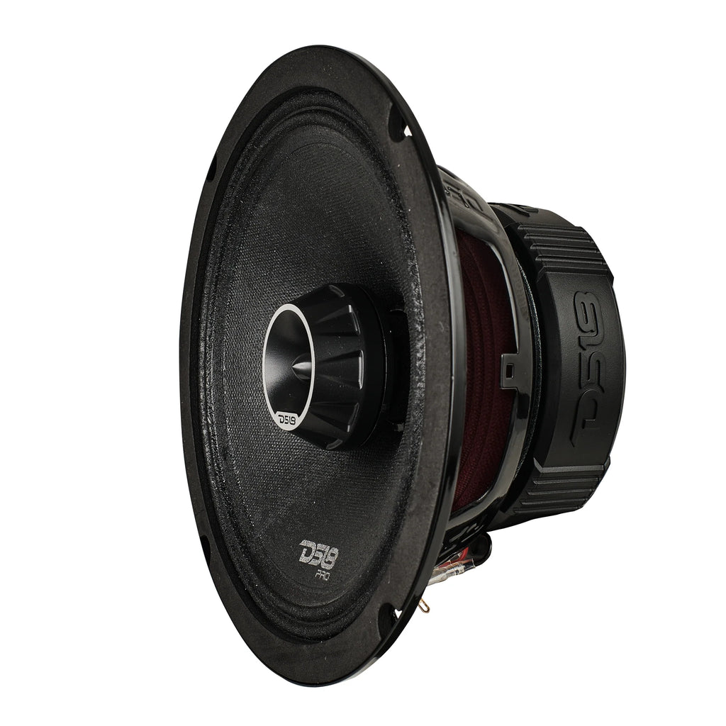 DS18 PRO-ZT 8" Coaxial Mid-Range Loudspeaker with Water-Resistant Cone Built-in Bullet Tweeter and Grill | 275W RMS 4-Ohm