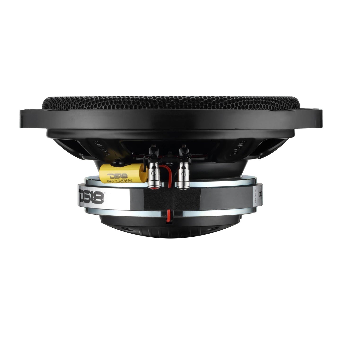 DS18 PRO 8" Shallow Coaxial Hybrid Mid-Range Loudspeaker with Built-in Driver | 200W RMS 4-Ohm