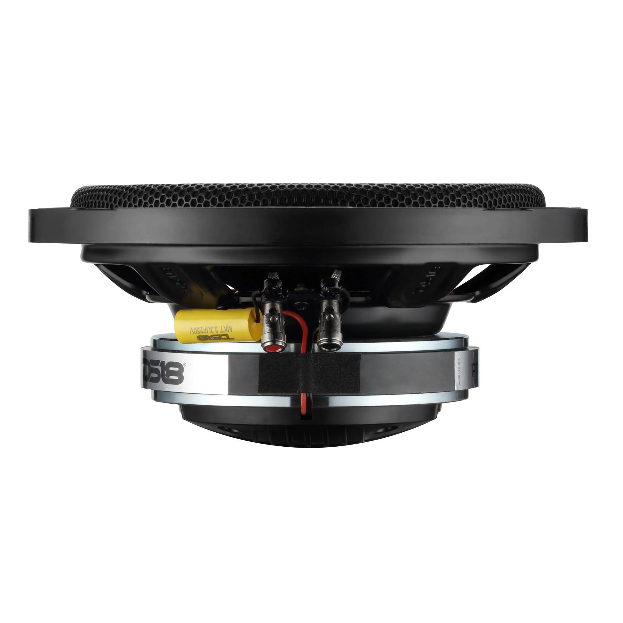 DS18 PRO 8" Shallow Coaxial Hybrid Mid-Range Loudspeaker with Built-in Driver | 200W RMS 8-Ohm