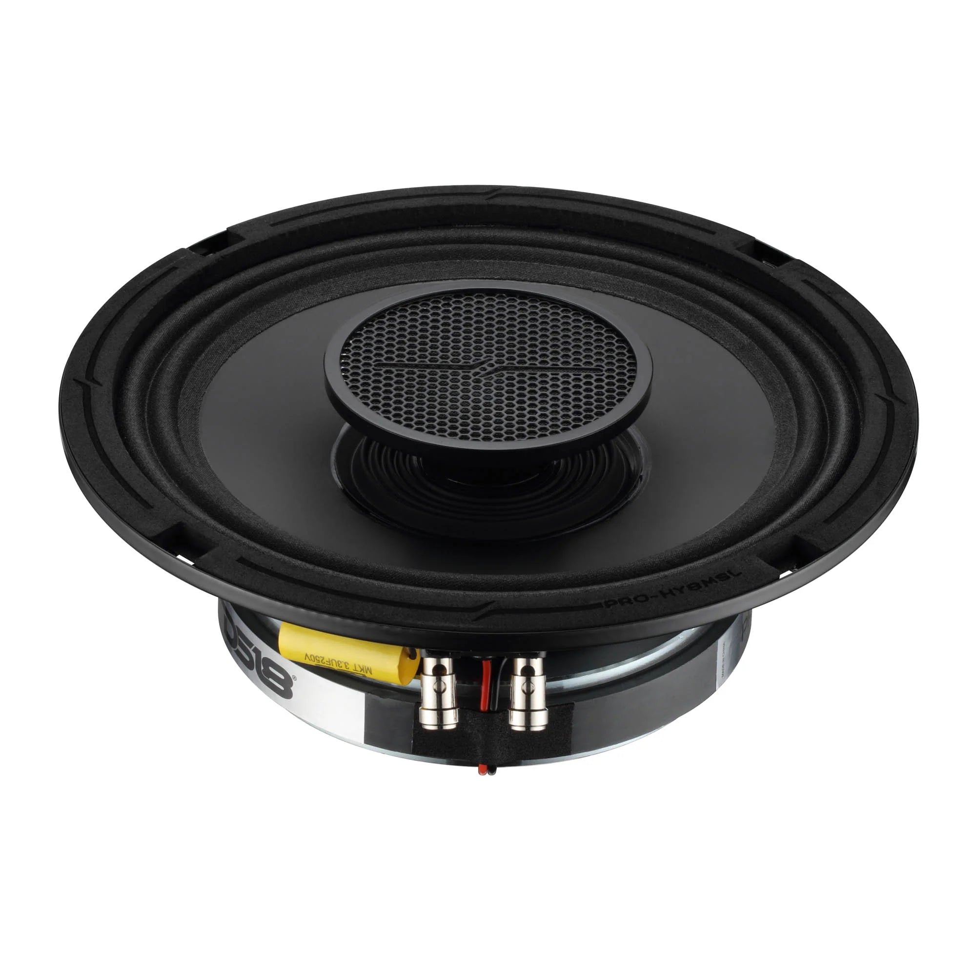 DS18 PRO 8" Shallow Coaxial Hybrid Mid-Range Loudspeaker with Built-in Driver | 200W RMS 8-Ohm