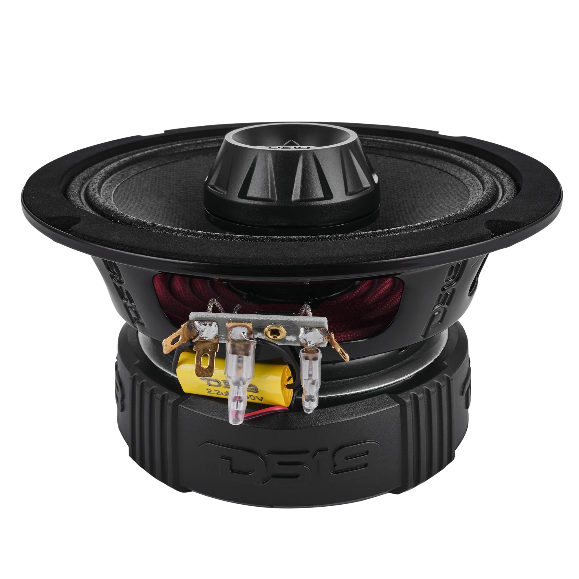 DS18 PRO-ZT 6.5" Coaxial Mid-Range Loudspeaker with Water-Resistant Cone Built-in Bullet Tweeter and Grill | 225W RMS 4-Ohm
