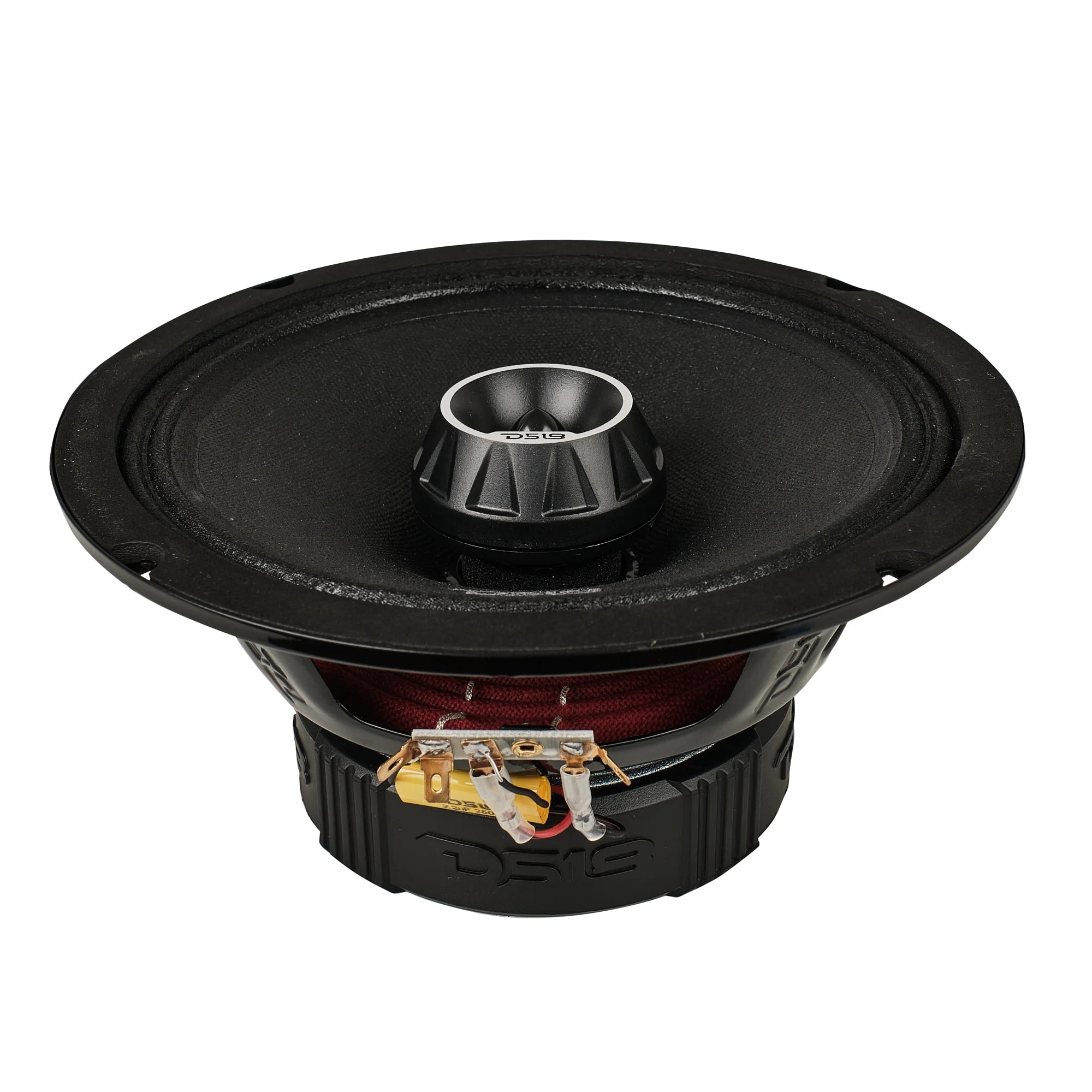 DS18 PRO-ZT 8" Coaxial Mid-Range Loudspeaker with Water-Resistant Cone Built-in Bullet Tweeter and Grill | 275W RMS 4-Ohm
