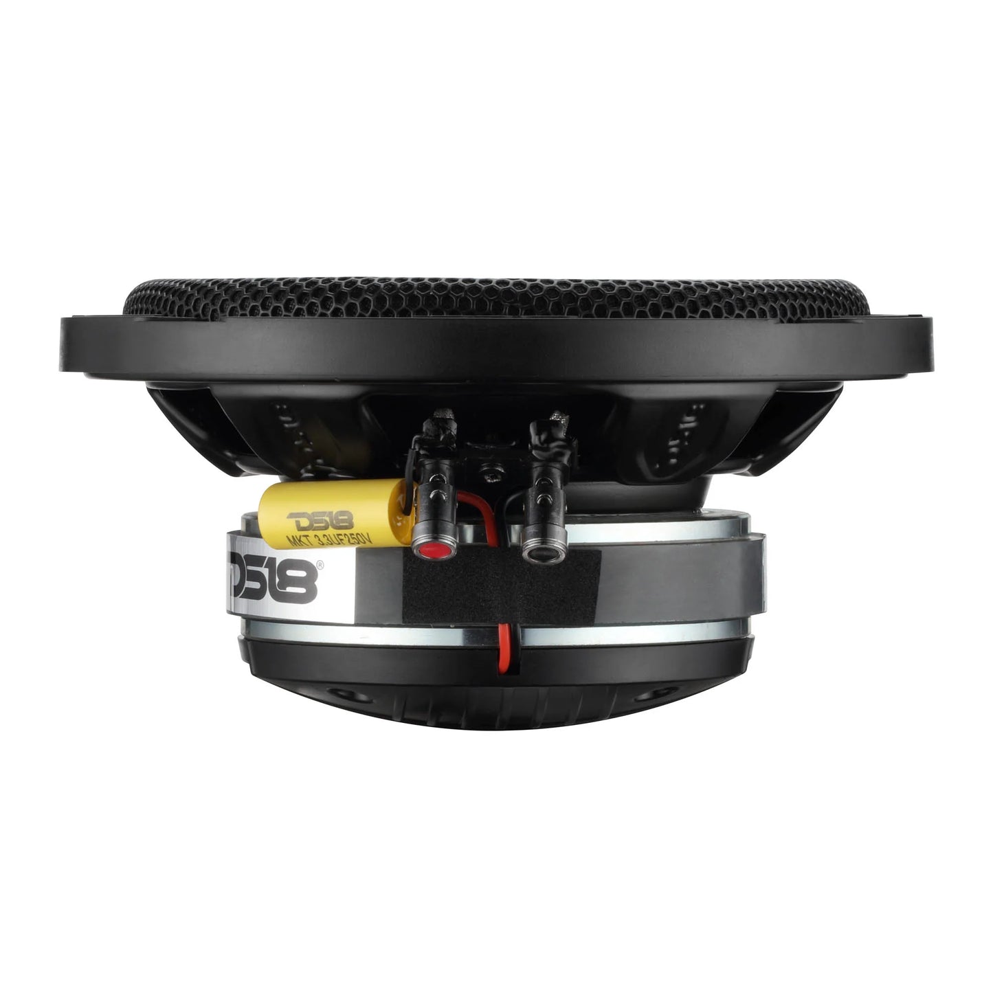 DS18 PRO 6.5" Shallow Coaxial Hybrid Mid-Range Loudspeaker with Built-in Driver | 150W RMS 4-Ohm