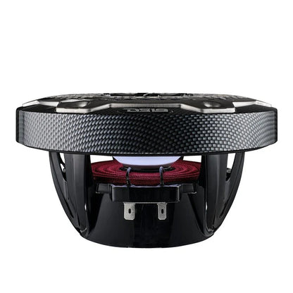 DS18 NXL 6.5" 2-Way Coaxial Marine Speaker With LED RGB Lights 100 Watts Rms 4-Ohm - Black Carbon Fiber