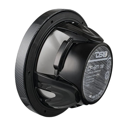 DS18 NXL 8" 2-Way Coaxial Marine Speaker With LED RGB Lights 125 Watts Rms 4-Ohm - Black Carbon Fiber