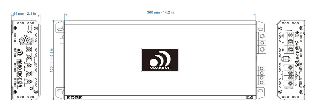 Massive Audio E4 Micro 1-Channel Amplifier