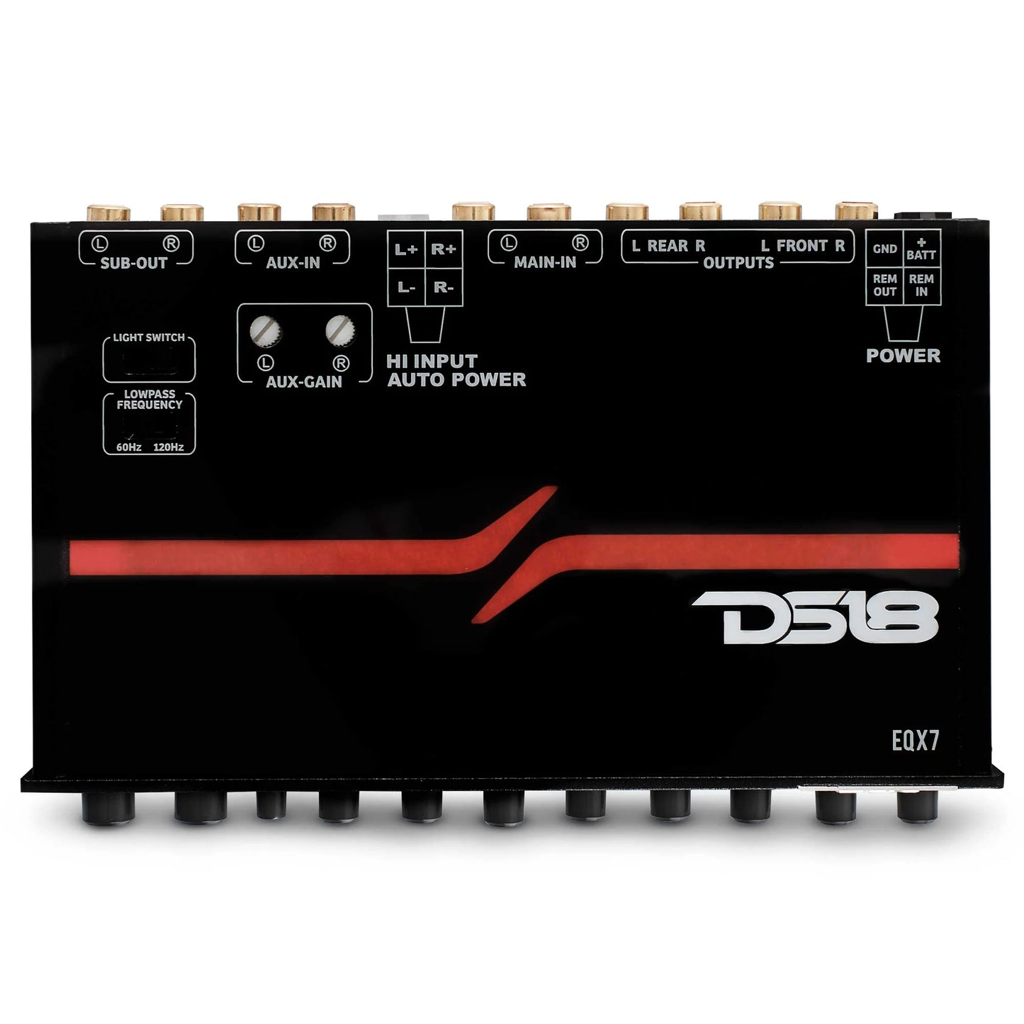 DS18 EQX7 7 Band Equalizer with High Level Input and Auto Turn On