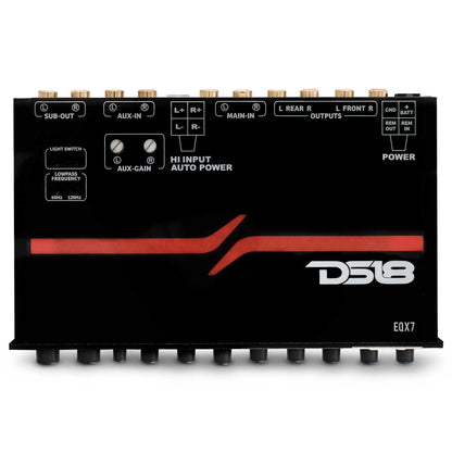DS18 EQX7 7 Band Equalizer with High Level Input and Auto Turn On