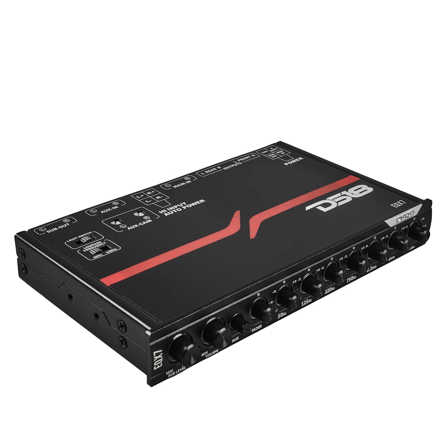 DS18 EQX7 7 Band Equalizer with High Level Input and Auto Turn On