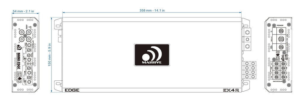 Massive Audio EX4R 4-Channel Amplifier