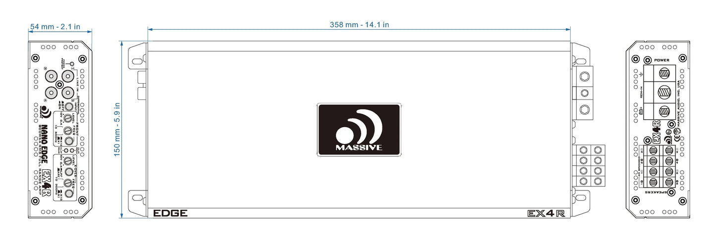 Massive Audio EX4R 4-Channel Amplifier