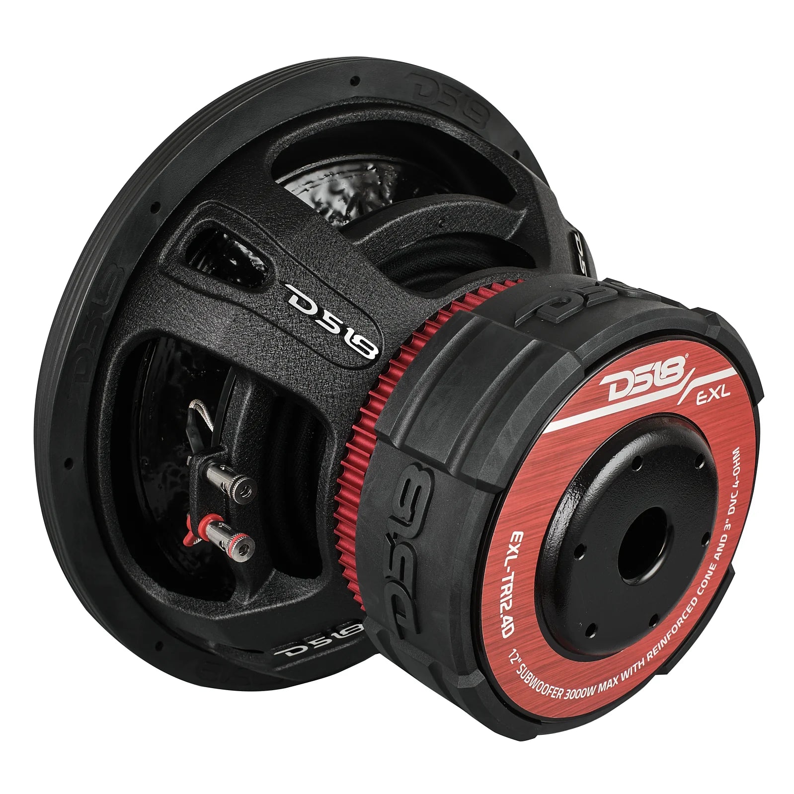 DS18 EXL 12” Subwoofer Dual Stack with Reinforced Cone 1500 Watts RMS 3" Dvc 4-Ohm