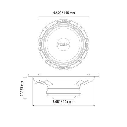 DB Drive Euphoria EXM6NSB Sealed Back 6.5" Xpert MidRange