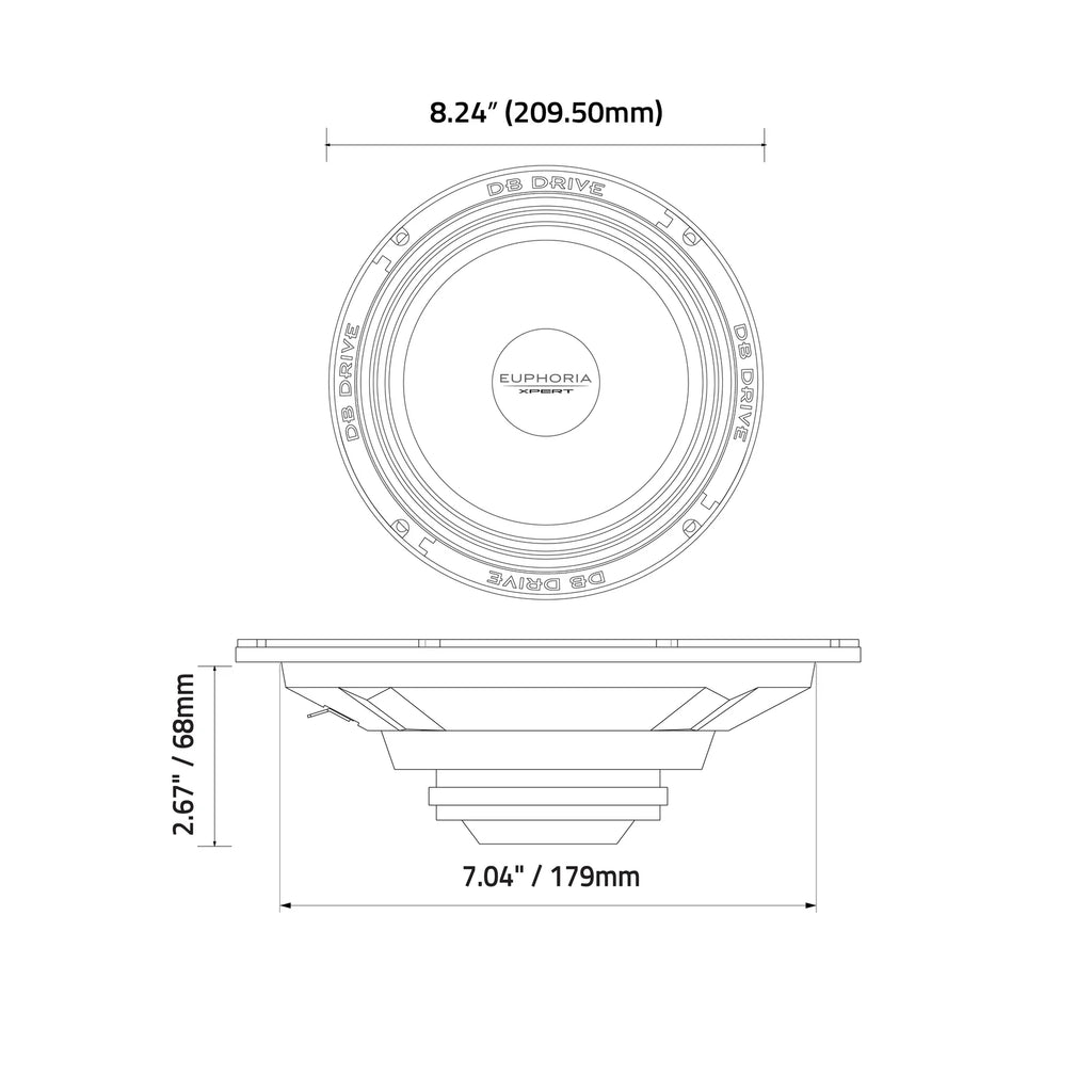 DB Drive Euphoria EXM8NSB 8" Sealed Back Xpert MidRange