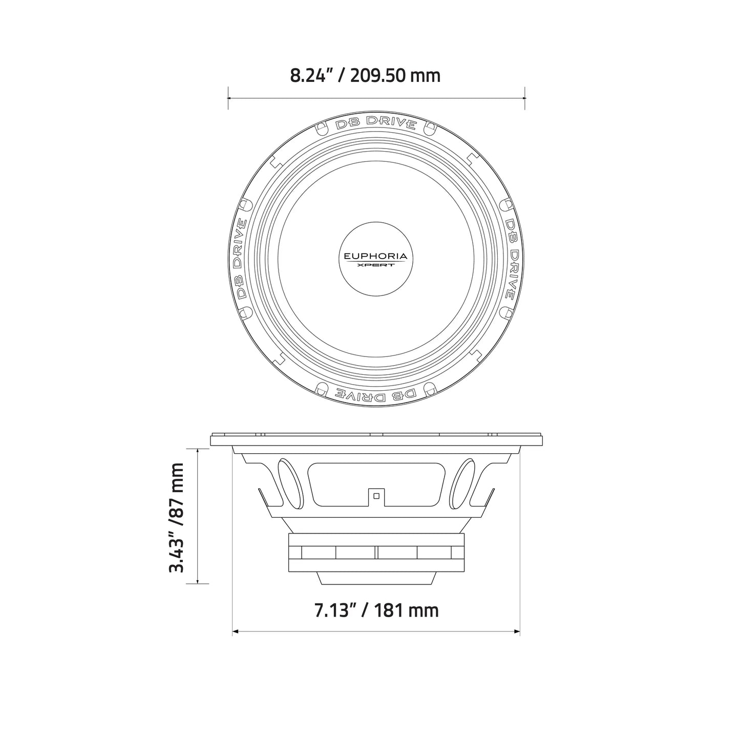 DB Drive Euphoria EXM8SN 8" Stamped Basket MidRange