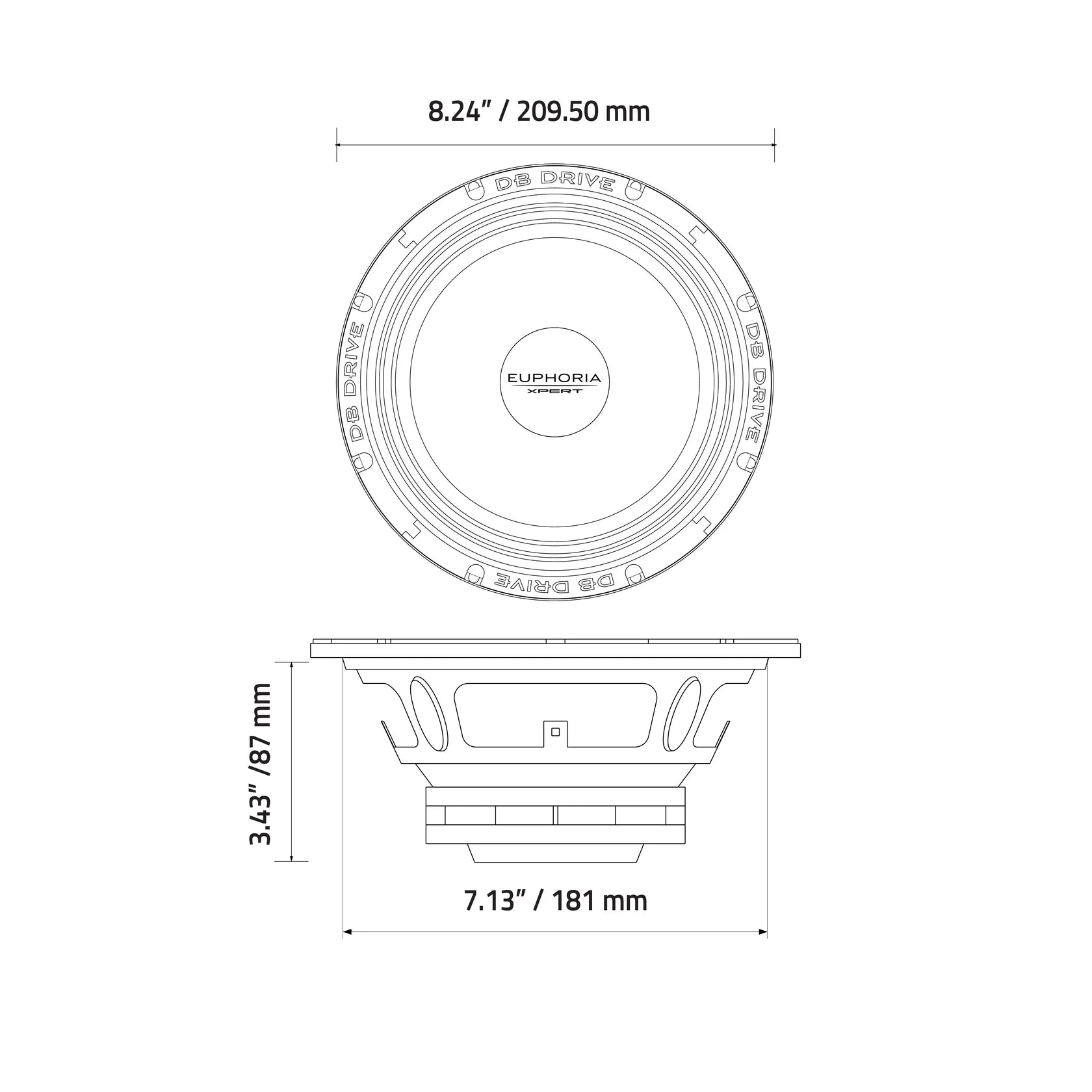 DB Drive Euphoria EXM8SN 8" Stamped Basket MidRange