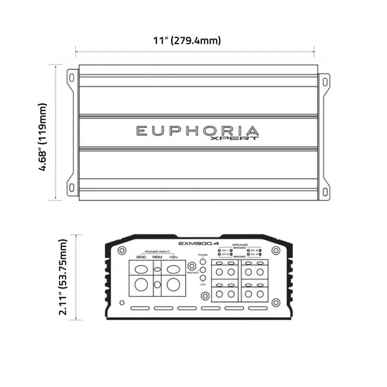DB Euphoria EXM900.4 4-Channel Compact Amplifier