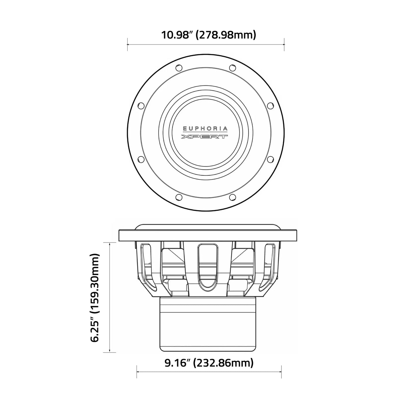 Euphoria Xpert EXW10NCF : 10" NEO Carbon Fiber Woofer