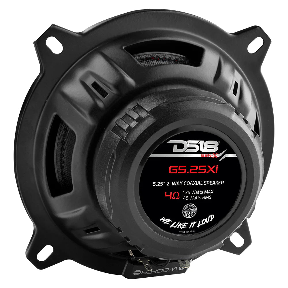 DS18 GEN-X 5.25" 2-Way Coaxial Speakers 45 Watts Rms 4-Ohm