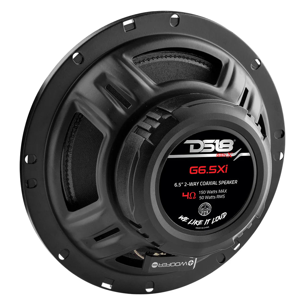 DS18 GEN-X 6.5" 2-Way Coaxial Speakers 50 Watts Rms 4-Ohm
