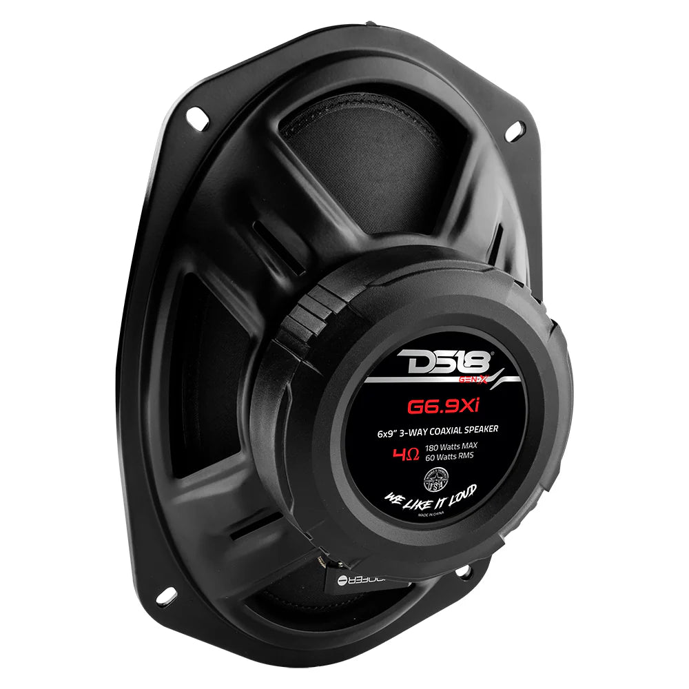 DS18 GEN-X 6x9" 3-Way Coaxial Speakers | 60W RMS 4-Ohm