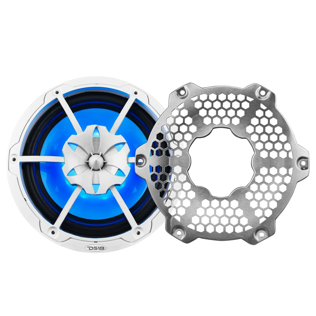 DS18 NXL 10" 2-Way Coaxial Marine Speaker with RGB LED Lights 200 Watts Rms 4-Ohm
