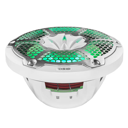 DS18 NXL 10" 2-Way Coaxial Marine Speaker with RGB LED Lights 200 Watts Rms 4-Ohm