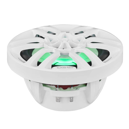 DS18 NXL 6.5" 2-Way Coaxial Marine Speaker with LED RGB Lights | 100W RMS 4-Ohm