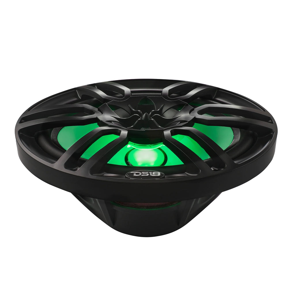 DS18 NXL 6x9" 2-Way Coaxial Marine Speaker with LED RGB Lights | 125W RMS 4-Ohm