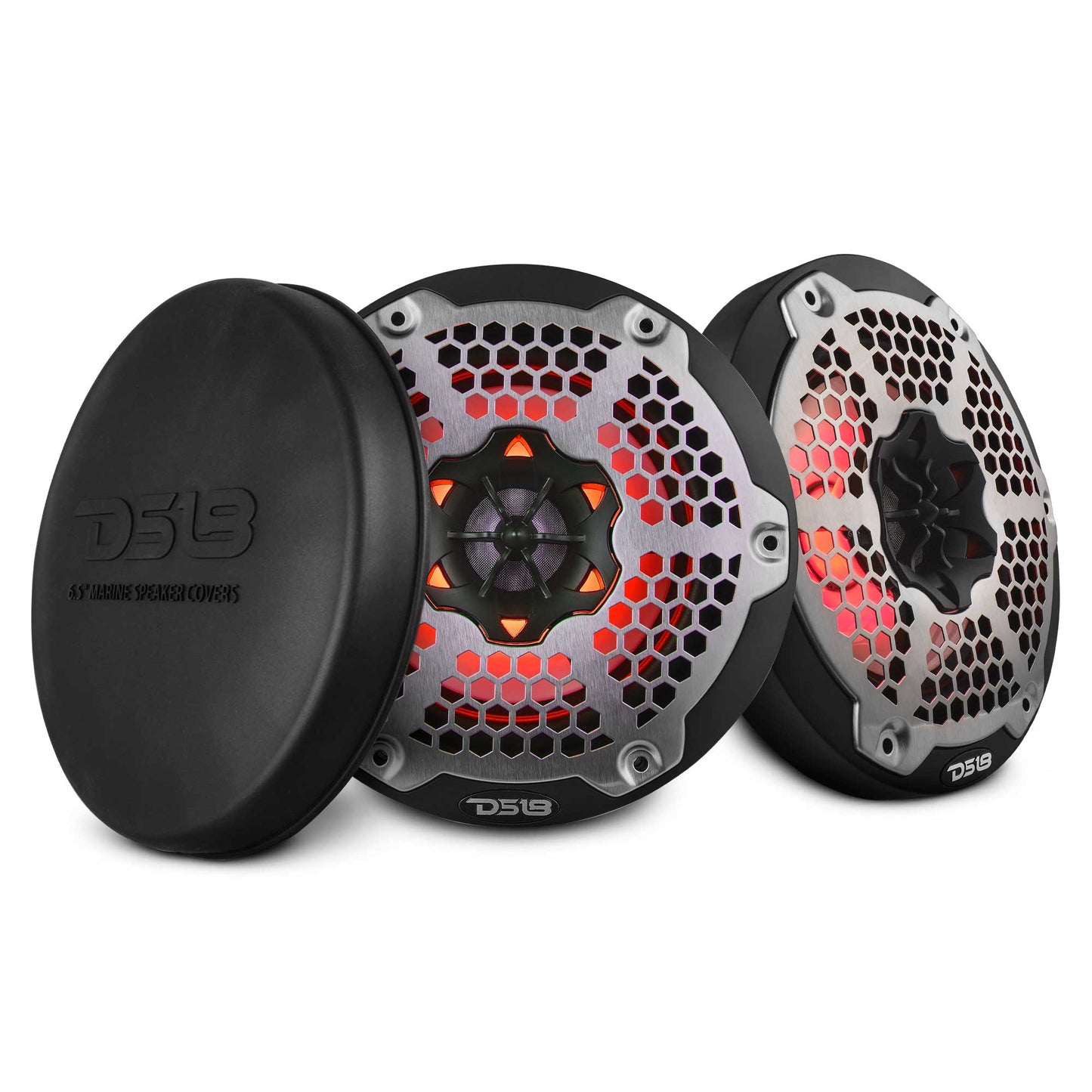 DS18 NXL 6.5" 2-Way Coaxial Marine Speaker With LED RGB Lights 100 Watts Rms 4-Ohm