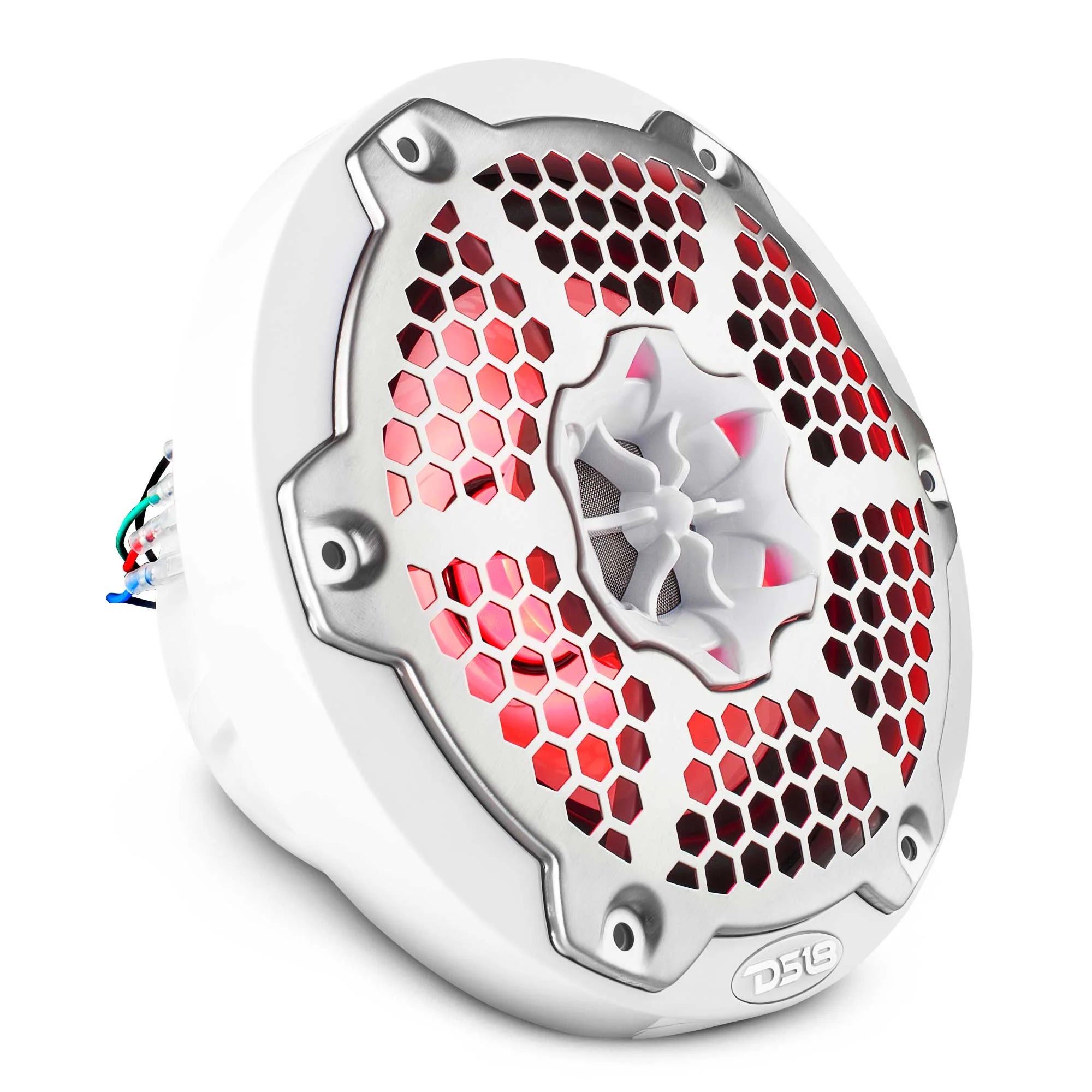 DS18 NXL 6.5" 2-Way Coaxial Marine Speaker With LED RGB Lights 100 Watts Rms 4-Ohm