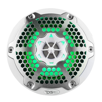 DS18 NXL 6.5" 2-Way Coaxial Marine Speaker With LED RGB Lights 100 Watts Rms 4-Ohm