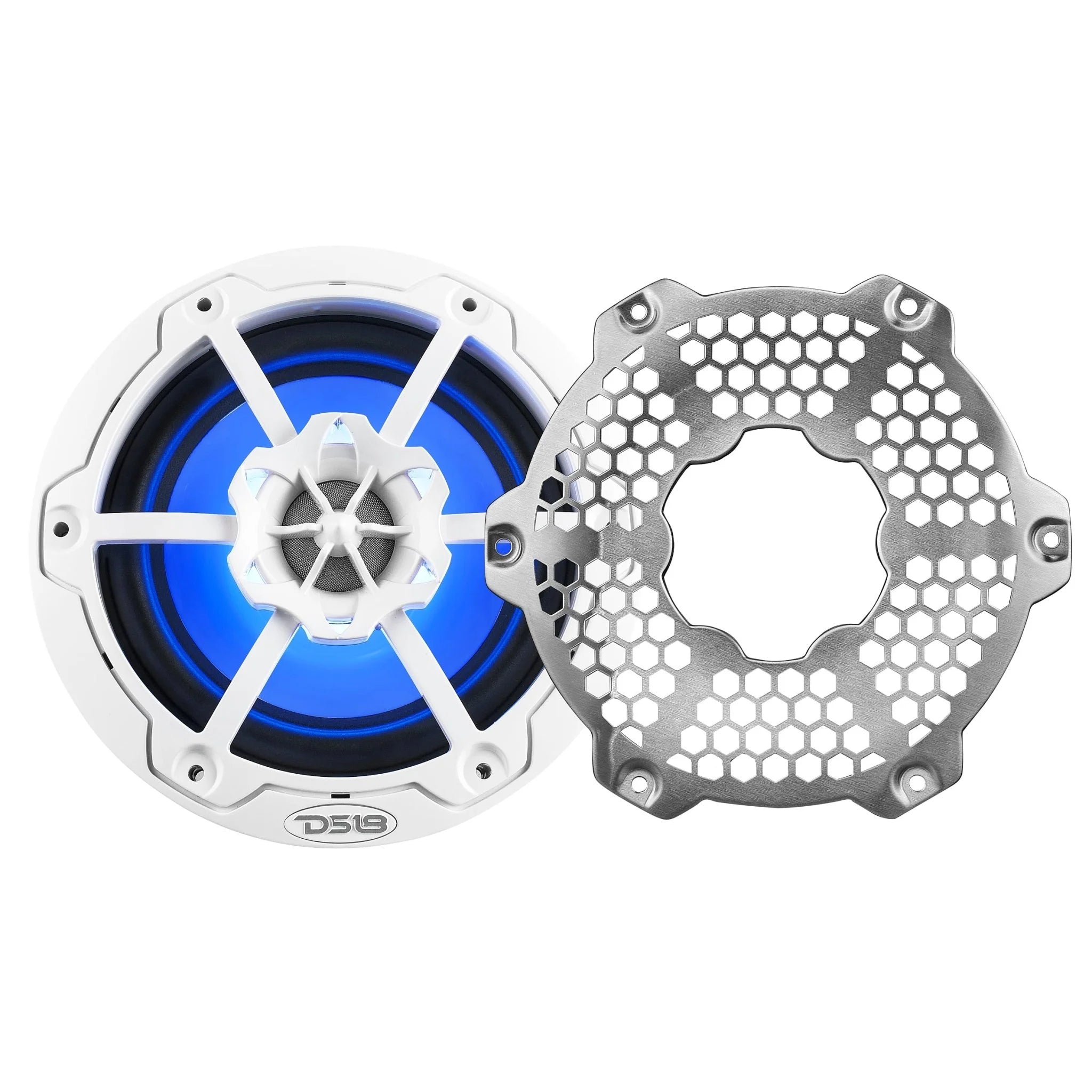 DS18 NXL 6.5" 2-Way Coaxial Marine Speaker With LED RGB Lights 100 Watts Rms 4-Ohm