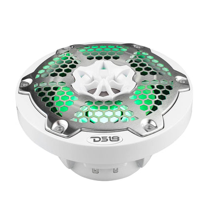 DS18 NXL 6.5" 2-Way Coaxial Marine Speaker With LED RGB Lights 100 Watts Rms 4-Ohm