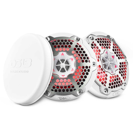 DS18 NXL 6.5" 2-Way Coaxial Marine Speaker With LED RGB Lights 100 Watts Rms 4-Ohm