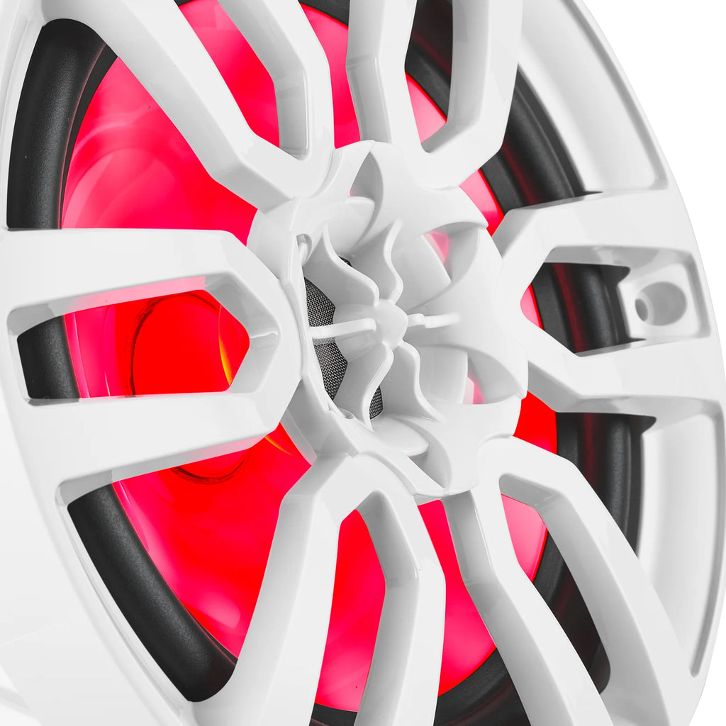 DS18 NXL 8" 2-Way Coaxial Marine Speaker with LED RGB Lights | 125W RMS 4-Ohm