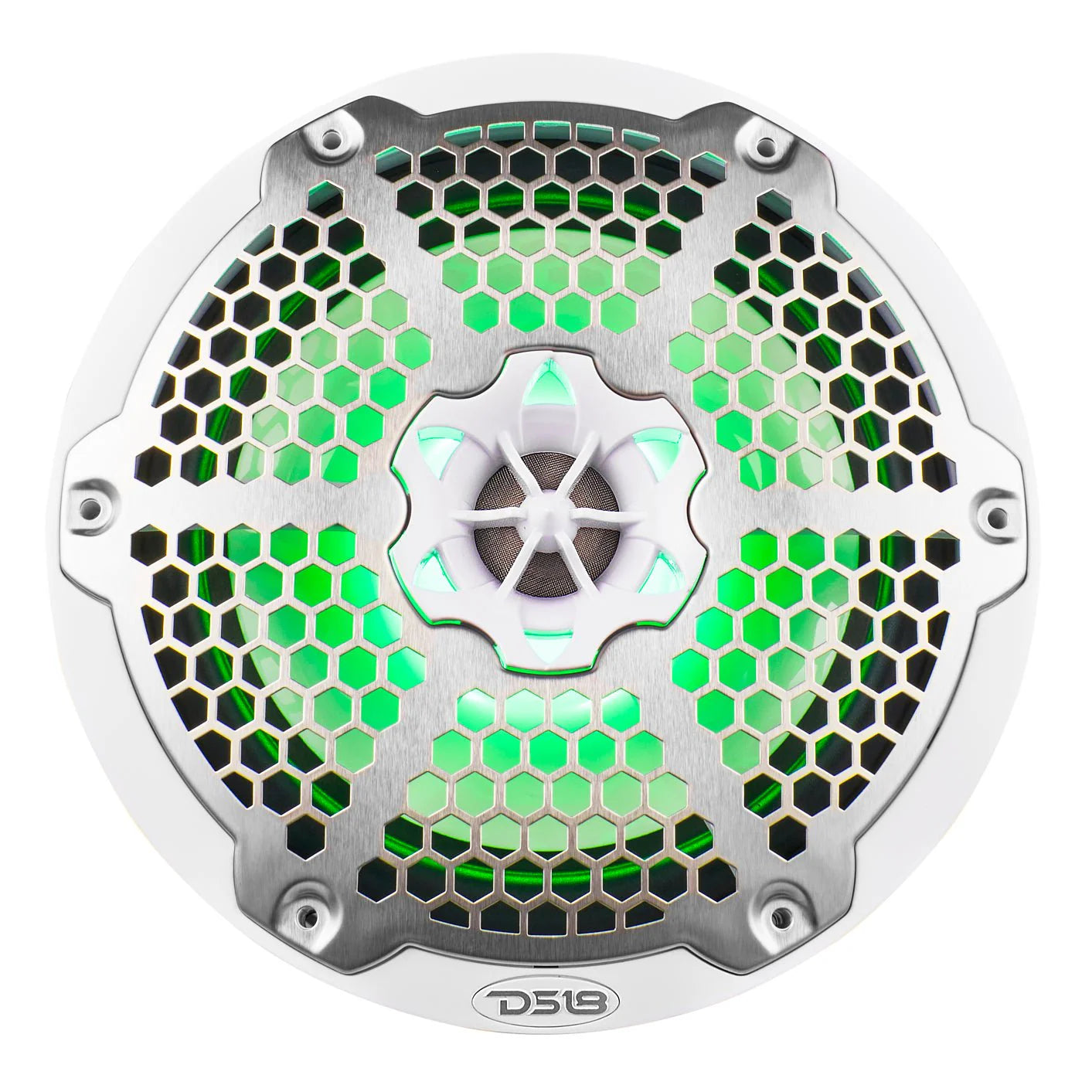 DS18 NXL 8" 2-Way Coaxial Marine Speaker With LED RGB Lights 125 Watts Rms 4-Ohm