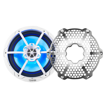 DS18 NXL 8" 2-Way Coaxial Marine Speaker With LED RGB Lights 125 Watts Rms 4-Ohm