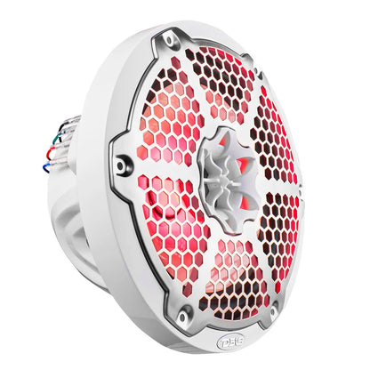 DS18 NXL 8" 2-Way Coaxial Marine Speaker With LED RGB Lights 125 Watts Rms 4-Ohm