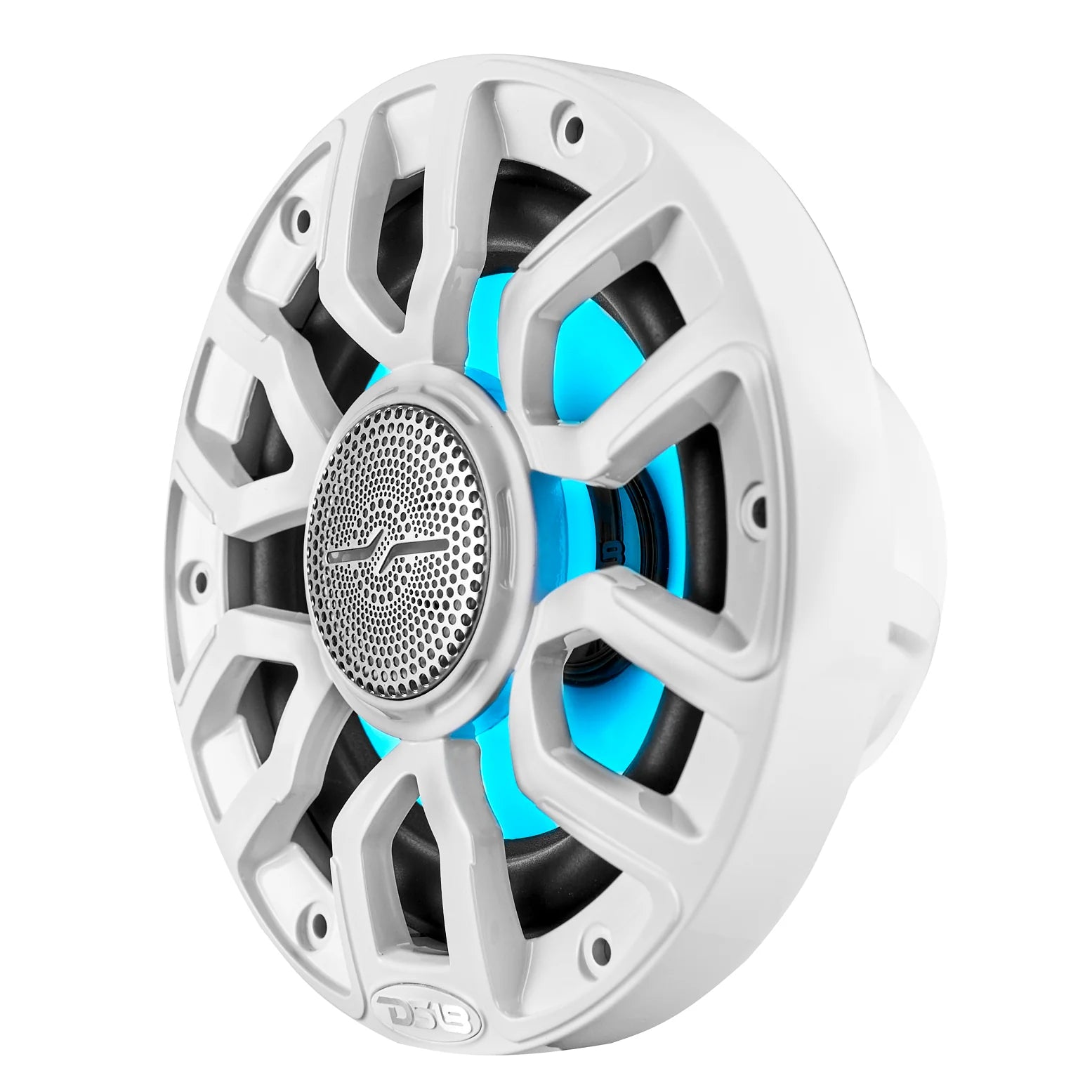 DS18 NXL 6.5" 2-Way Coaxial Marine Speaker with Bullet Tweeter and Digital Led Lights | 150W RMS 4-Ohm